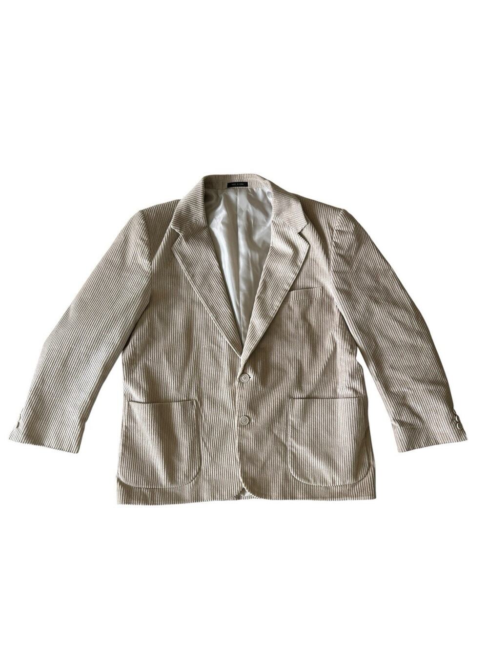 Vintage Members Only Corduroy Suit Jacket Size 42S Tan